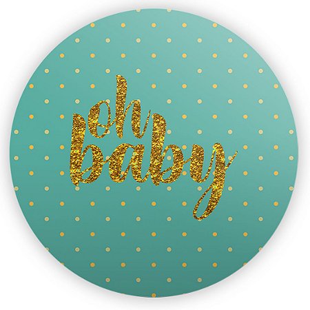 Capa Painel Redondo Sublimado - Oh Baby Verde