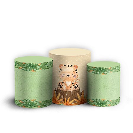 Capas Trio Cilindro Sublimado Vest Facil - Safari