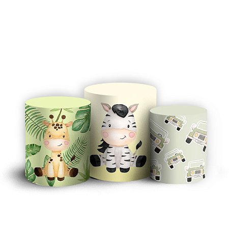 Capas Trio Cilindro Sublimado Vest Facil - Safari