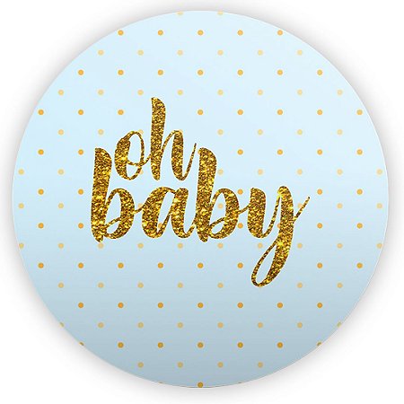 Painel Redondo - Oh Baby Amarelo Claro - Sublimado 3D