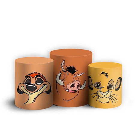 Capas Trio Cilindro Sublimado Vest Facil - Rei Leão