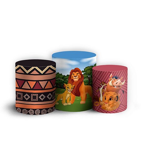 Capas Trio Cilindro Sublimado Vest Facil - Rei Leão