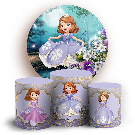 Capas Painel Redondo e Trio Cilindro Sublimado - Sofia