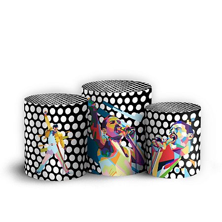 Trio Cilindro - Queen - Sublimado 3D + Elástico