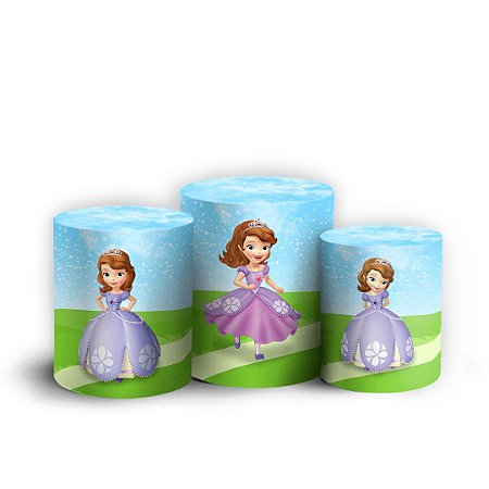 Capas Trio Cilindro Sublimado Vest Facil - Princesa Sofia
