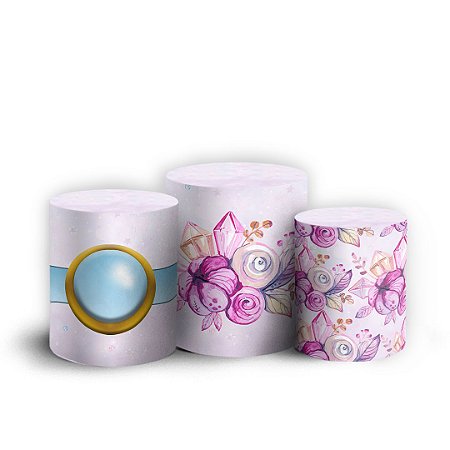 Capas Trio Cilindro Sublimado Vest Facil - Princesa Jasmine