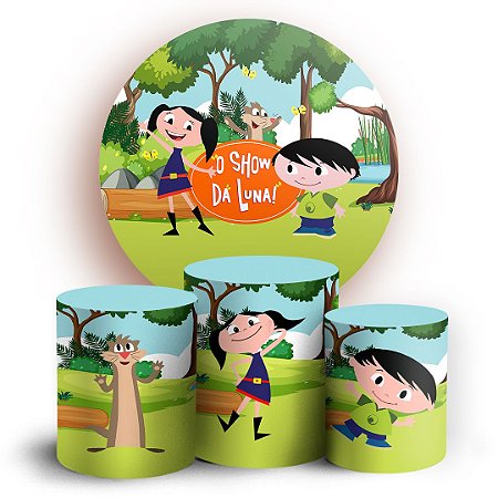 Capas Painel Redondo e Trio Cilindro Sublimado - Show da Luna