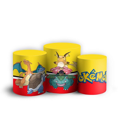 Capas Trio Cilindro Sublimado Vest Facil - Pokemon