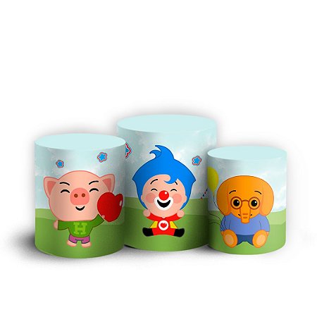 Trio Cilindro - Plim Plim Circo - Sublimado 3D + Elástico