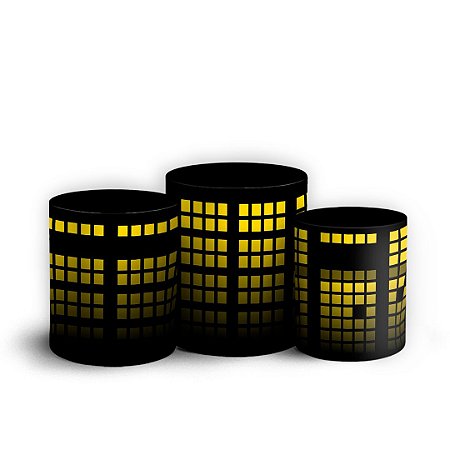 Capas Trio Cilindro Sublimado Vest Facil - PJ Masks Predios Cidade