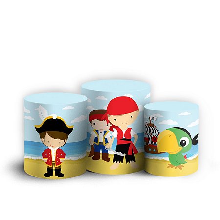 Capas Trio Cilindro Sublimado Vest Facil - Pirata