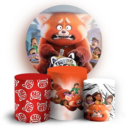 Capas Painel Redondo e Trio Cilindro Sublimado - Red