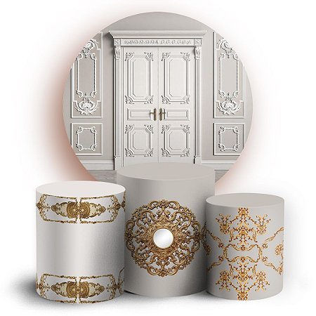 Capas Painel Redondo e Trio Cilindro Sublimado - Realeza