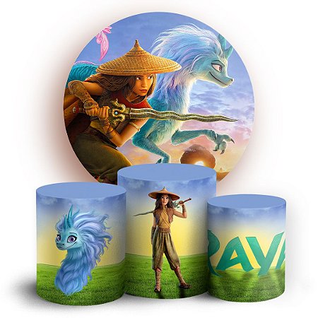 Capas Painel Redondo e Trio Cilindro Sublimado - Raya