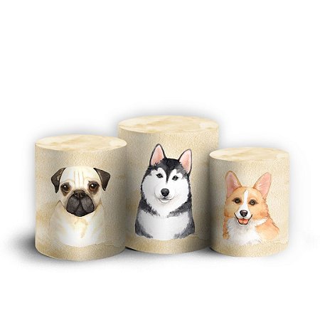 Capas Trio Cilindro Sublimado Vest Facil - Pet