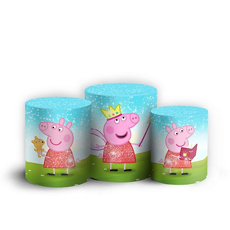 Capas Trio Cilindro Sublimado Vest Facil - Peppa Pig