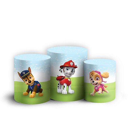 Capas Trio Cilindro Sublimado Vest Facil - Patrulha Canina