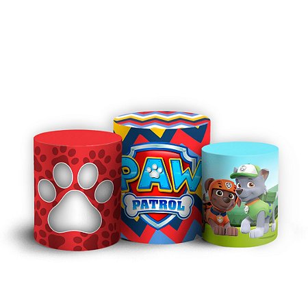 Capas Trio Cilindro Sublimado Vest Facil - Patrulha Canina