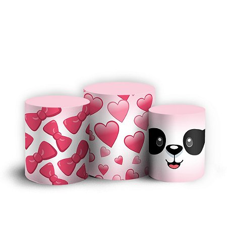 Trio Cilindro - Panda Cute - Sublimado 3D + Elástico