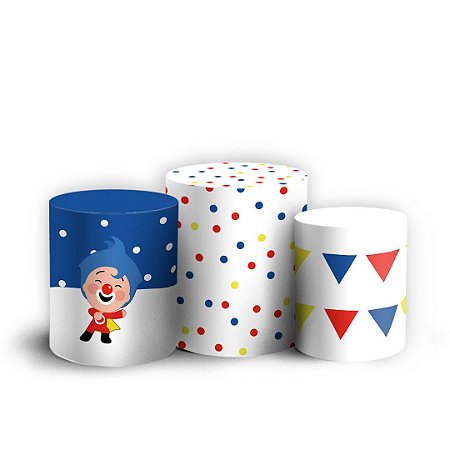 Trio Cilindro - Palhaço Plim Plim - Sublimado 3D + Elástico
