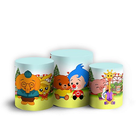 Trio Cilindro - Palhaço Plim Plim - Sublimado 3D + Elástico