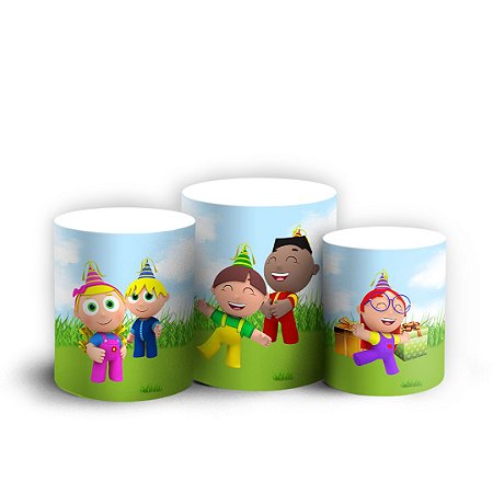 Trio Cilindro - Os Pequerruchos - Sublimado 3D + Elástico
