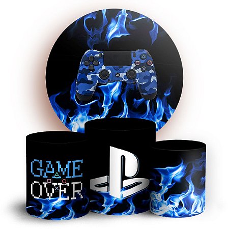 Capas Painel Redondo e Trio Cilindro Sublimado - Playstation
