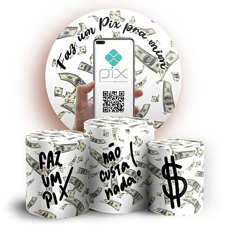 Capas Painel Redondo e Trio Cilindro Sublimado - Pix