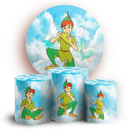 Capas Painel Redondo e Trio Cilindro Sublimado - Peter Pan