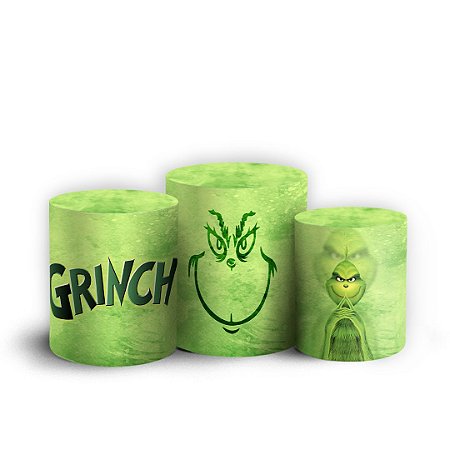 Capas Trio Cilindro Sublimado Vest Facil - O Grinch
