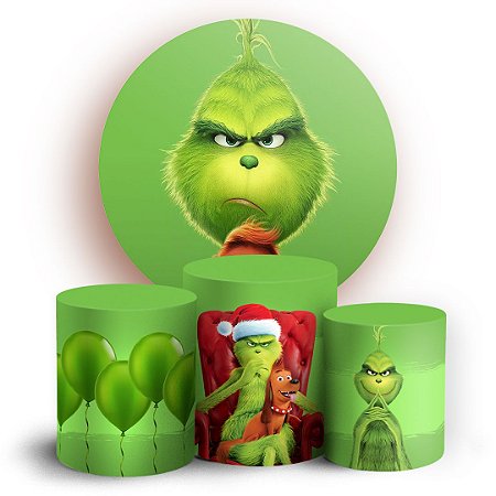KIT Redondo e Trio - O Grinch - Sublimado 3D