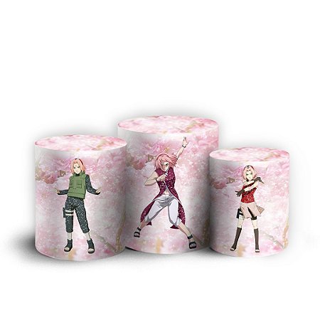 Capas Trio Cilindro Sublimado Vest Facil - Naruto