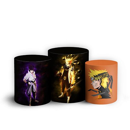 Capas Trio Cilindro Sublimado Vest Facil - Naruto