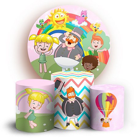 Capas Painel Redondo e Trio Cilindro Sublimado - Mundo Bita