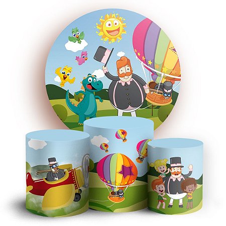 Capas Painel Redondo e Trio Cilindro Sublimado - Mundo Bita