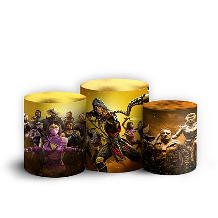 Capas Trio Cilindro Sublimado Vest Facil - Mortal Kombat