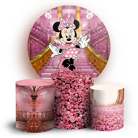 KIT Redondo e Trio - Minnie Castelo - Sublimado 3D