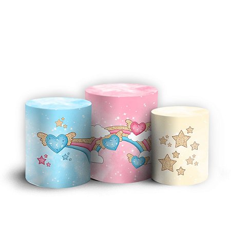 Capas Trio Cilindro Sublimado Vest Facil - Minnie Unicórnio