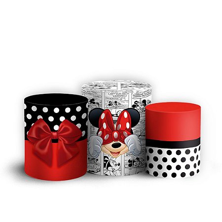 Trio Cilindro - Minnie Quadrinhos - Sublimado 3D + Elástico