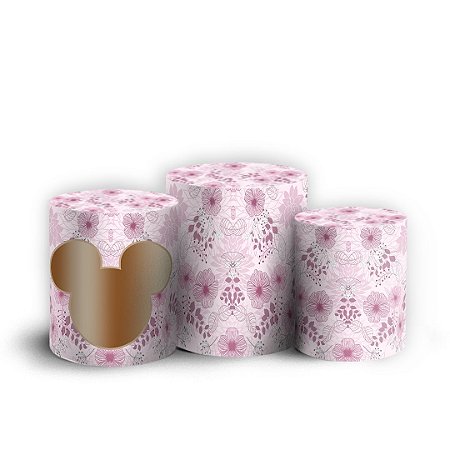 Trio Cilindro - Minnie - Sublimado 3D + Elástico