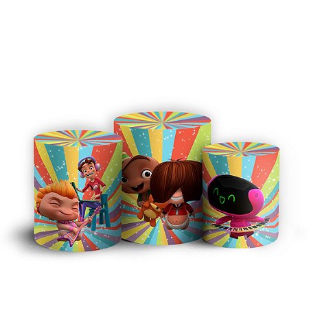Trio Cilindro - Mini Beat Power Rockers - Sublimado 3D + Elástico