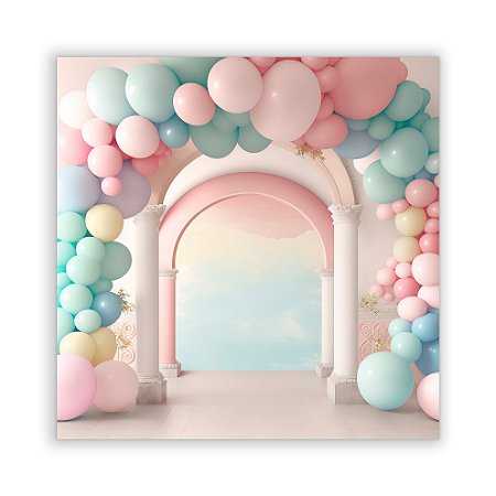 Painel Quadrado - Fundo Fotografico Castelo - Sublimado 3D