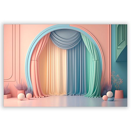 Capa Painel Retangular Sublimado - Fundo Fotografico Balao