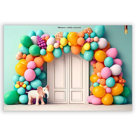 Capa Painel Retangular Sublimado - Fundo Fotografico Balao