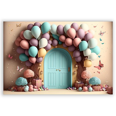 Capa Painel Retangular Sublimado - Fundo Fotografico Balao