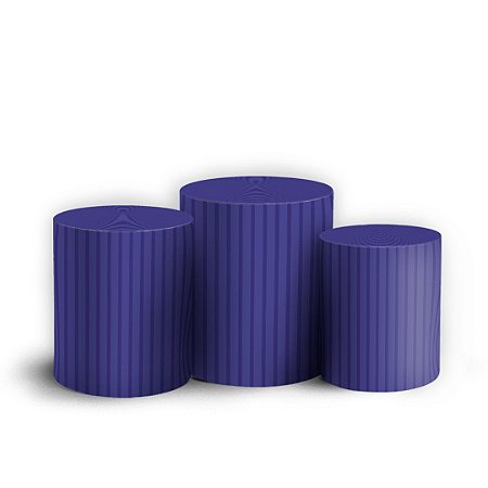 Capas Trio Cilindro Sublimado Vest Facil - Bohos Roxo