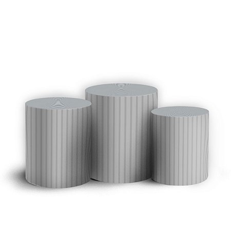 Capas Trio Cilindro Sublimado Vest Facil - Bohos Cinza