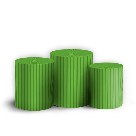 Capas Trio Cilindro Sublimado Vest Facil - Bohos Verde