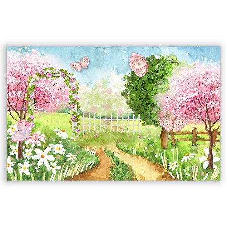 Capa Painel Retangular Sublimado - Jardim