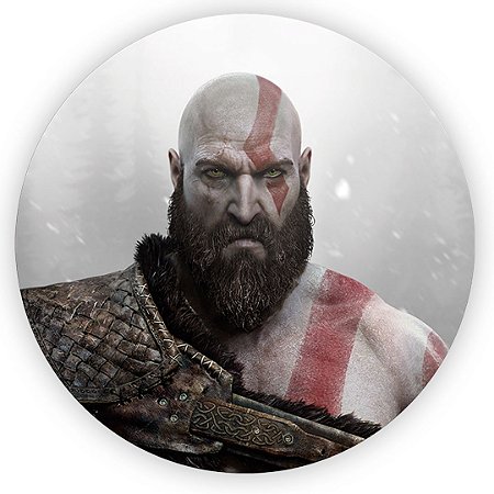 Capa Painel Redondo Sublimado - God Of War